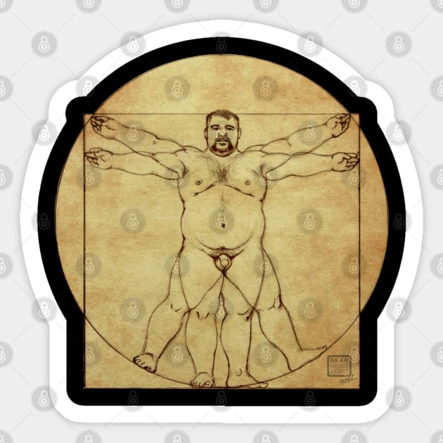 Vitruvian Bear! Sticker by BEarMUSEMENT